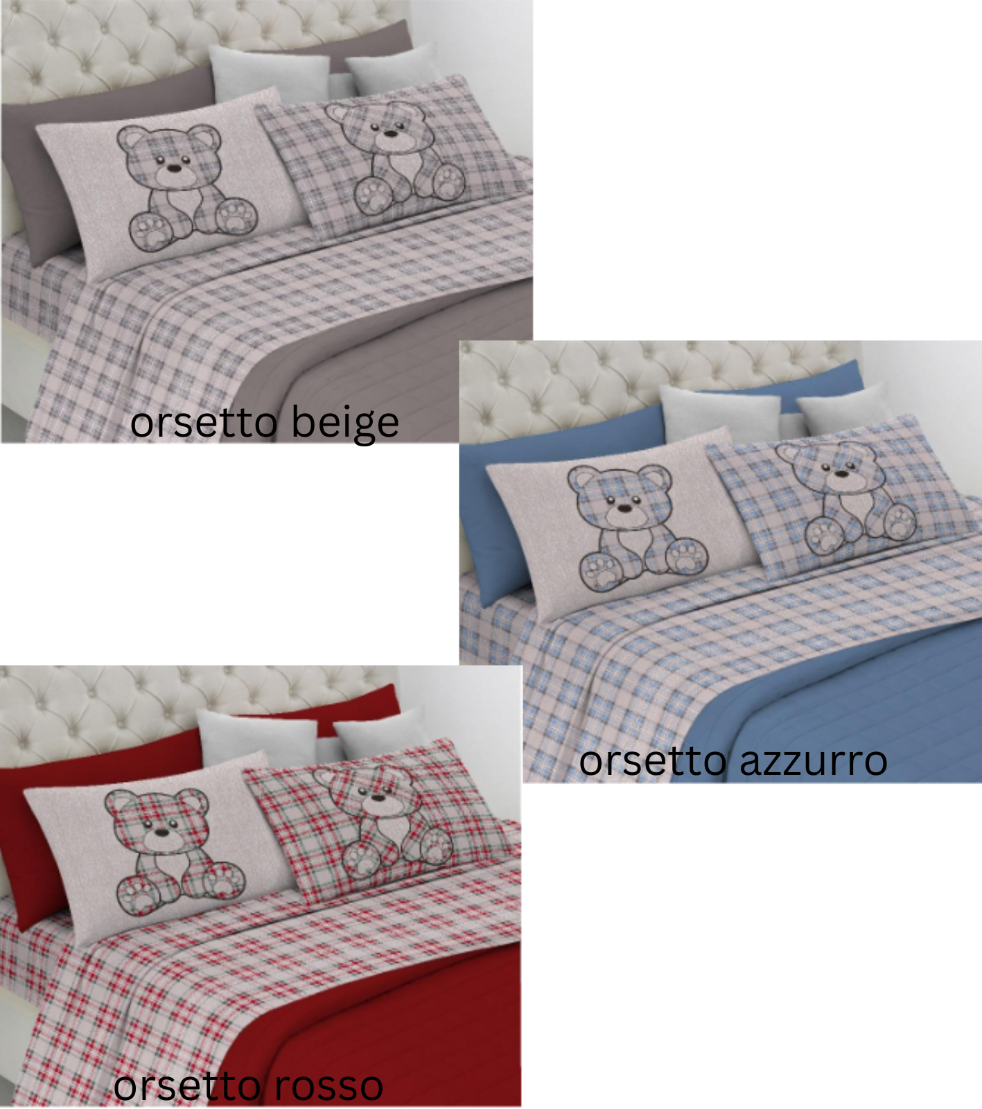 COMPLETO LETTO FLANELLA 1/2P PENSIERI DELICATI Tellini S.r.l. Ingrosso Abbigliamento
